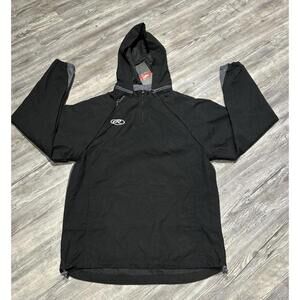 Rawlings Men's Small Windbreaker Jacket w/ Removable Sleeves & Hood, 1/4 Zip L23